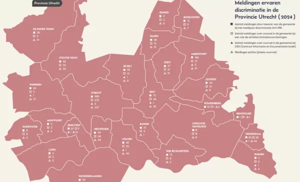 Nieuwegein laat opvallende stijging discriminatie zien