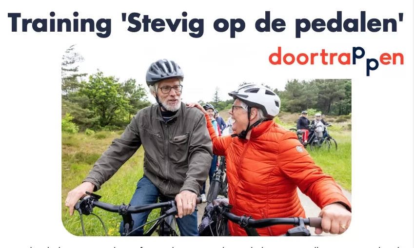 Doortrappen stevig op de fiets
