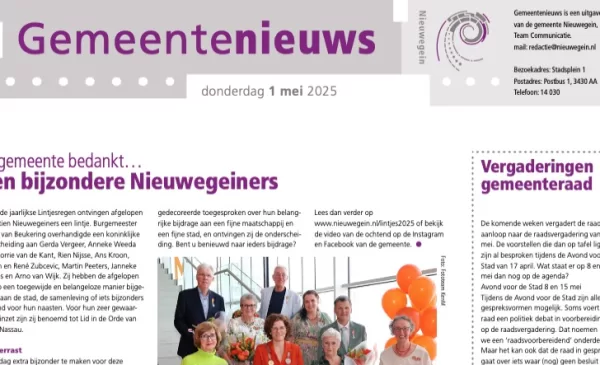 Gemeentenieuws online nu om de twee weken