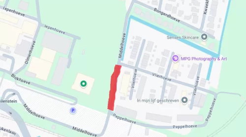 Tijdelijke omleiding op de Middelhoeve