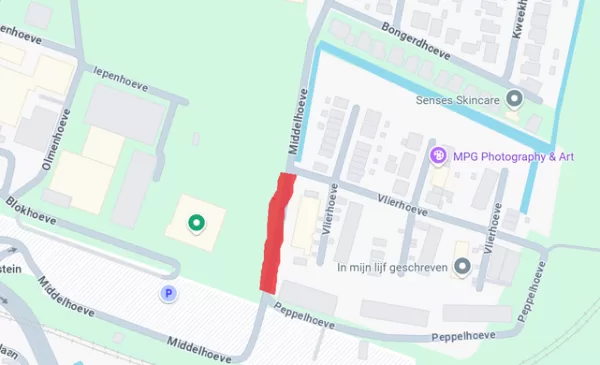 Tijdelijke omleiding op de Middelhoeve