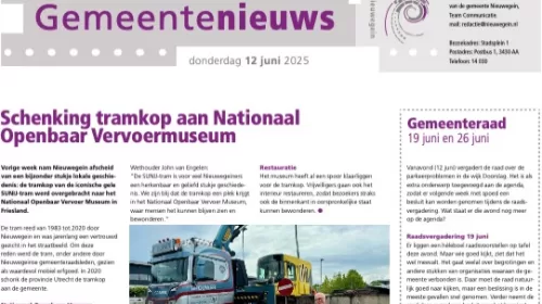 Gemeentenieuws online nu om de twee weken