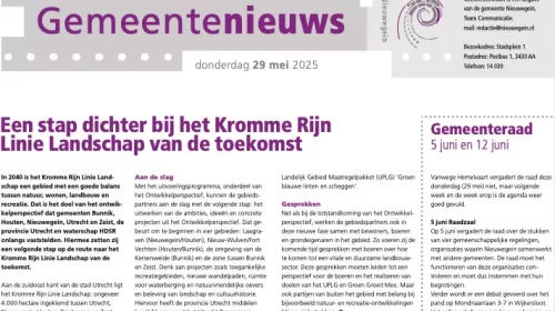 Gemeentenieuws online nu om de twee weken