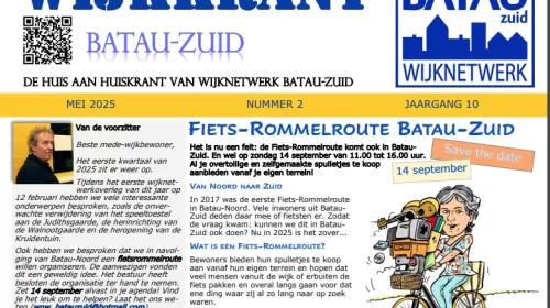 De wijkkrant voor de wijk Batau-Zuid is weer uit