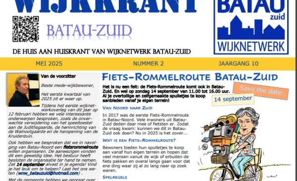 De wijkkrant voor de wijk Batau-Zuid is weer uit