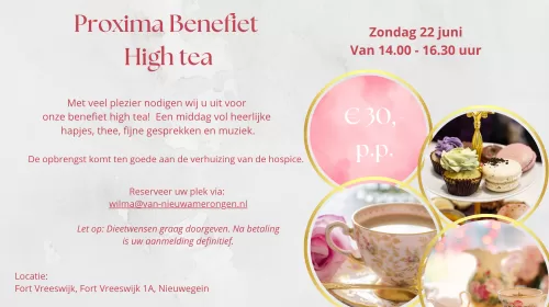 Proxima Benefit High Tea op 22 juni 2025