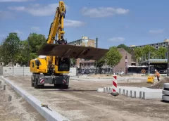 Zand, beton, pigment en vegen: het busplein in aanbouw en oplevering deel CityPromenade