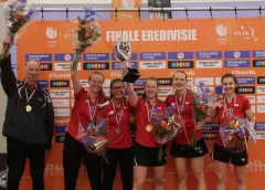 Tafeltennisters Nieuwegein (VTV) pakken voor de derde keer de landstitel