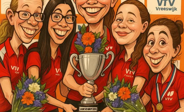 PENTekening: ‘Tafeltennisters Nieuwegein (VTV) pakken voor de derde keer de landstitel’