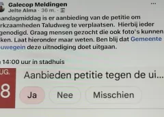 Bewoners overhandigen petitie tegen afsluiting Taludweg: “Stel werkzaamheden uit tot februari 2026”