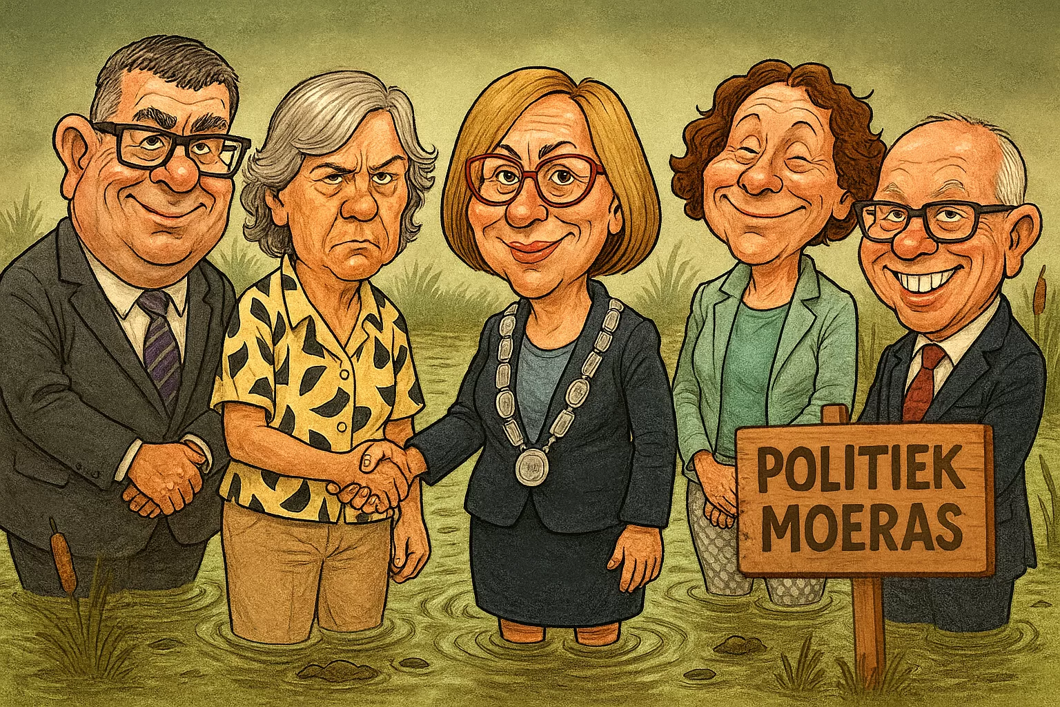 Karikatuur college nieuwegein 2025