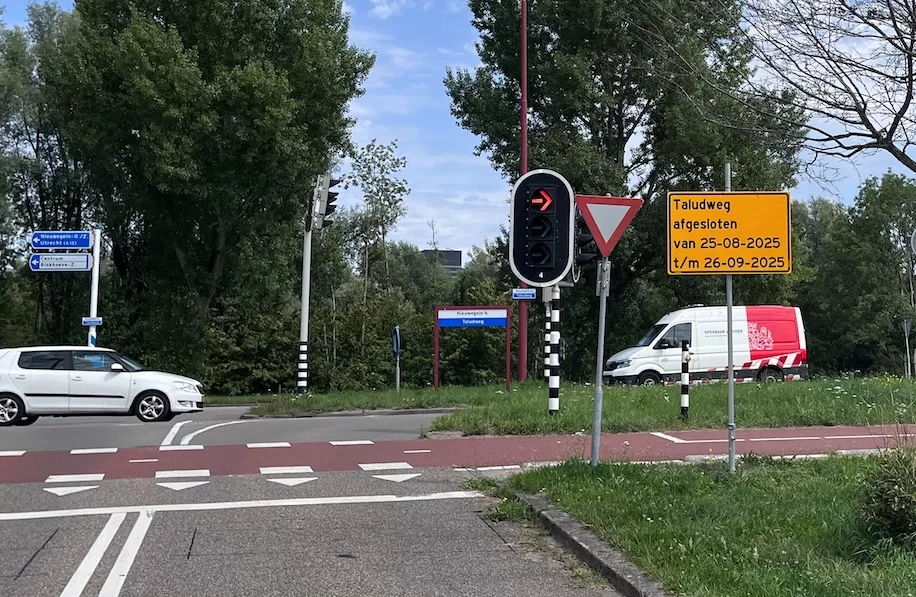 Bord Taludweg afgesloten