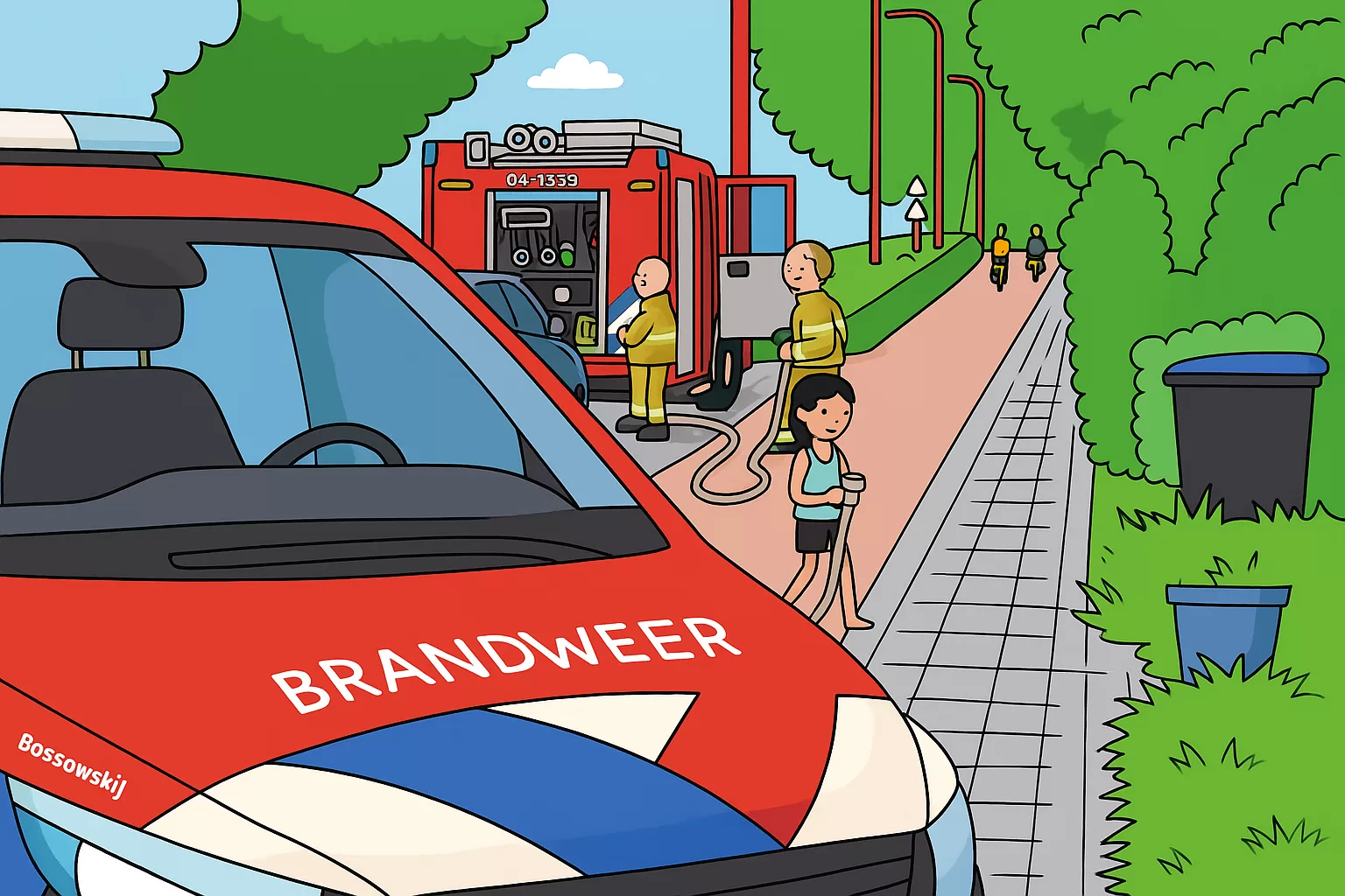tekening brandweer