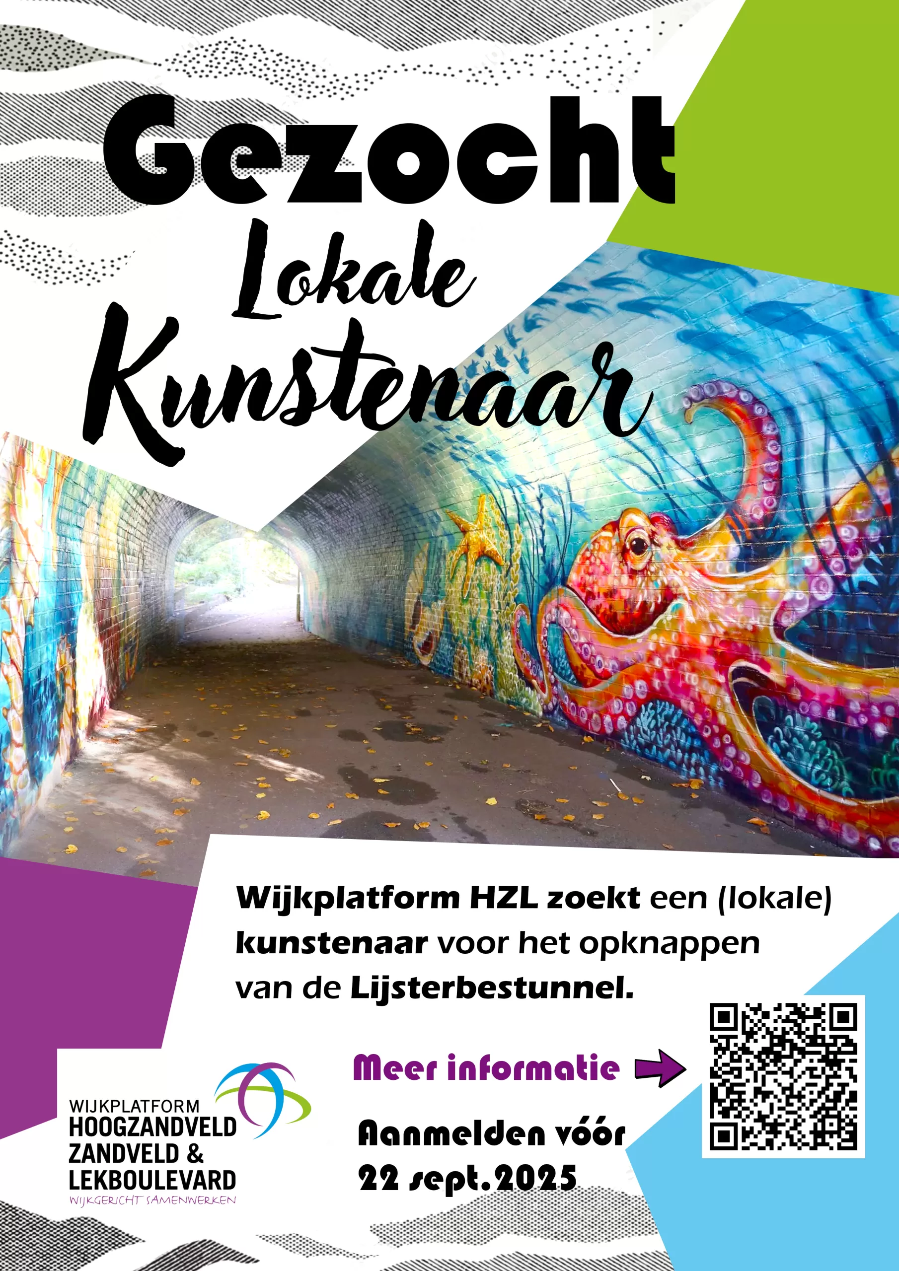 Lijsterbestunnel kunstenaar gezocht