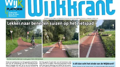 Nieuwe wijkkrant Zuilenstein: ‘Hulp gezocht, stoeprandje zorgt voor valpartijen’ en meer