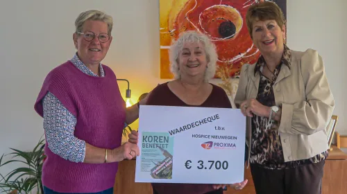 Opbrengst Korenbenefiet ten behoeve van het Hospice Nieuwegein