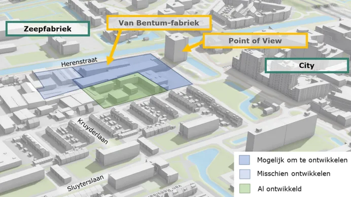 kaart van Bentumkwartier