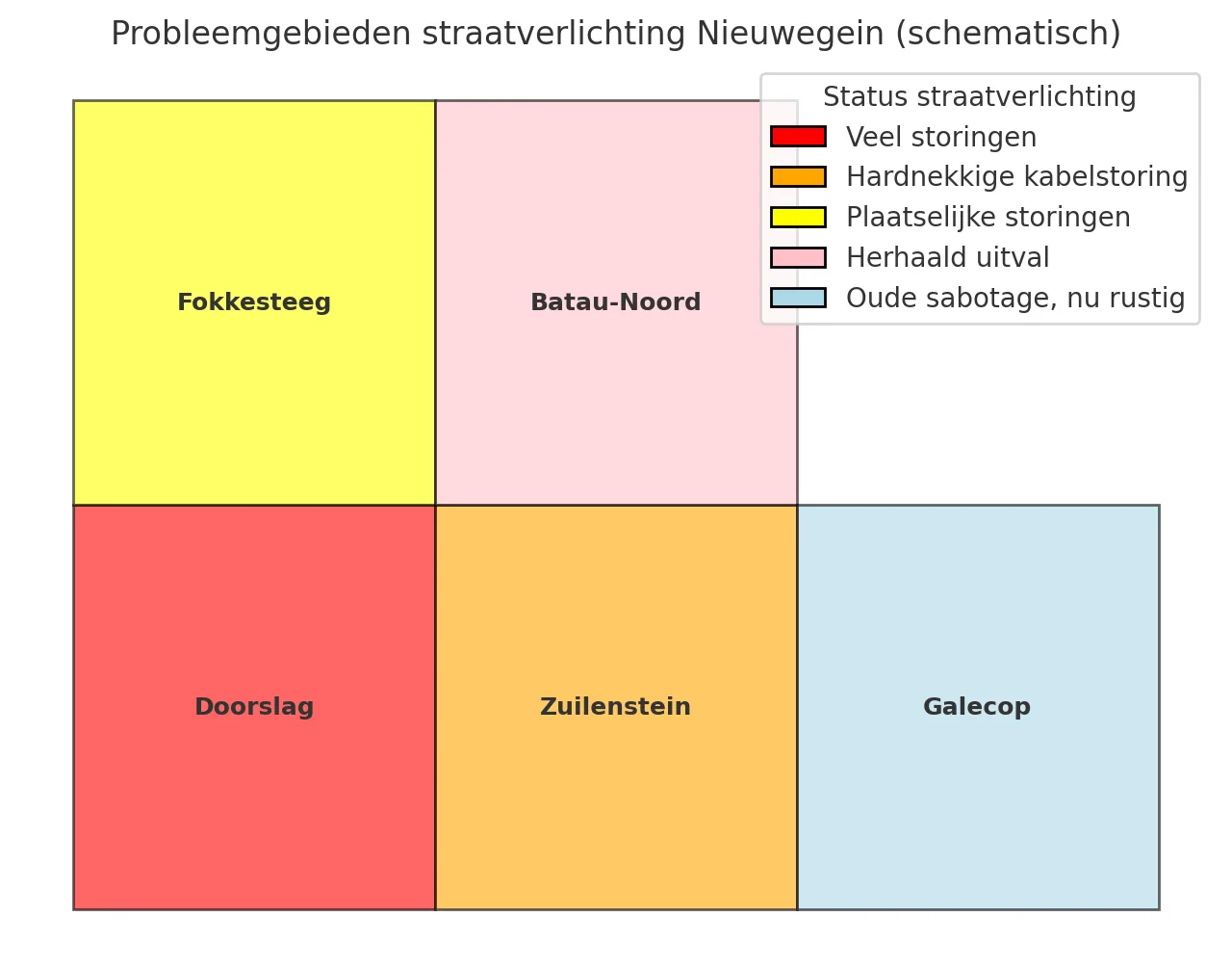 Stroomstoring kaartje