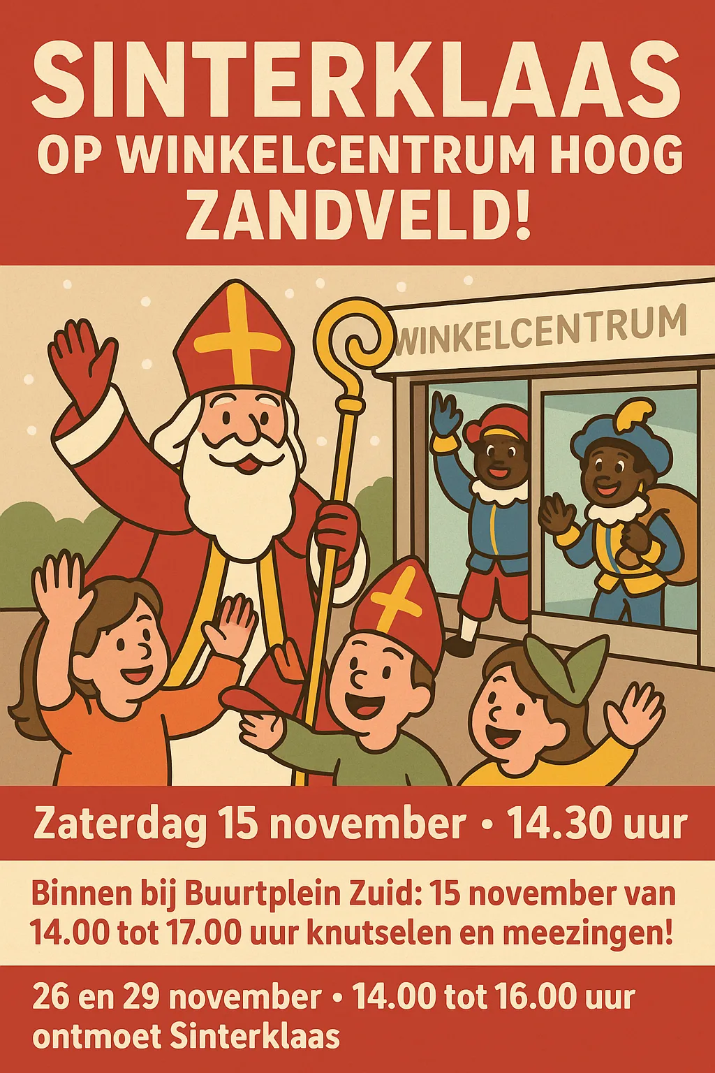 Sinterklaas op Hoog Zandveld