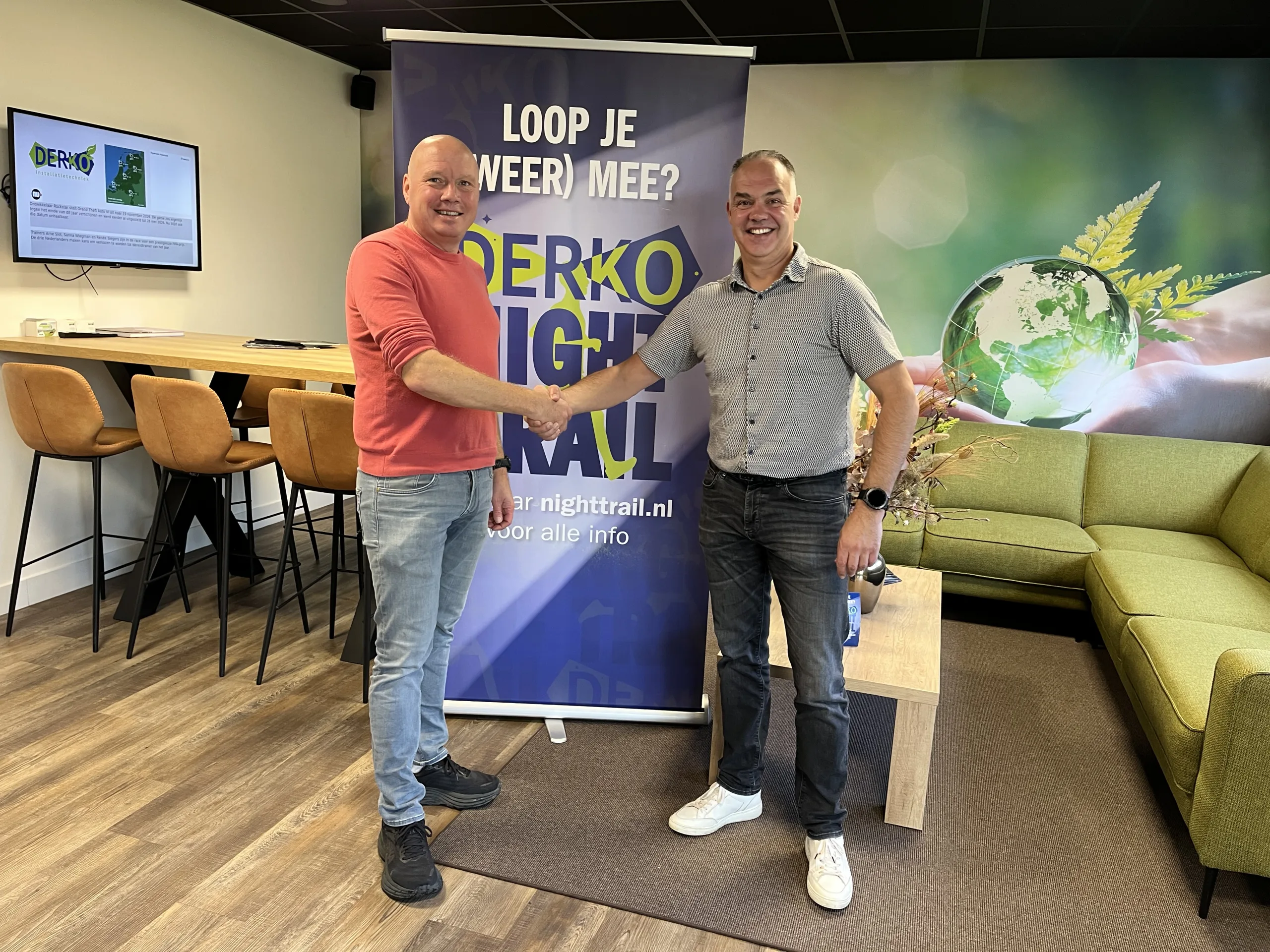 Derwy Korevaar met organisatoer Martijn van Veenendaal