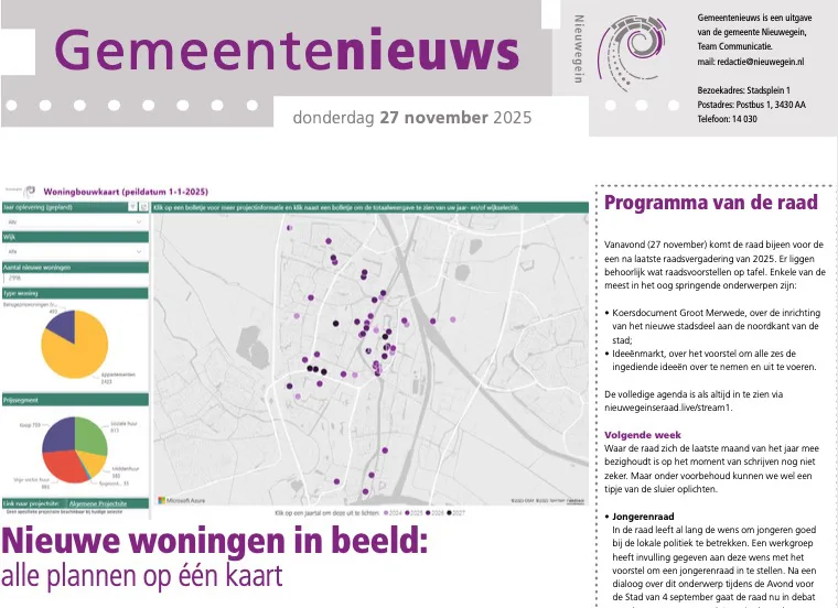 Gemeentenieuws 27 november 2027