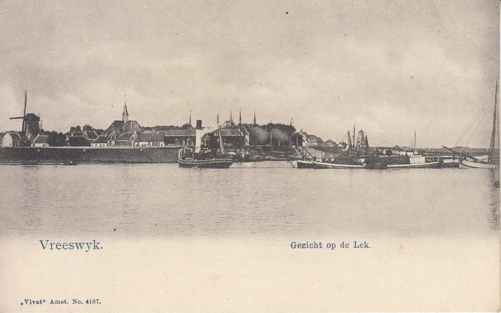 Gezicht op de Lek rond 1900