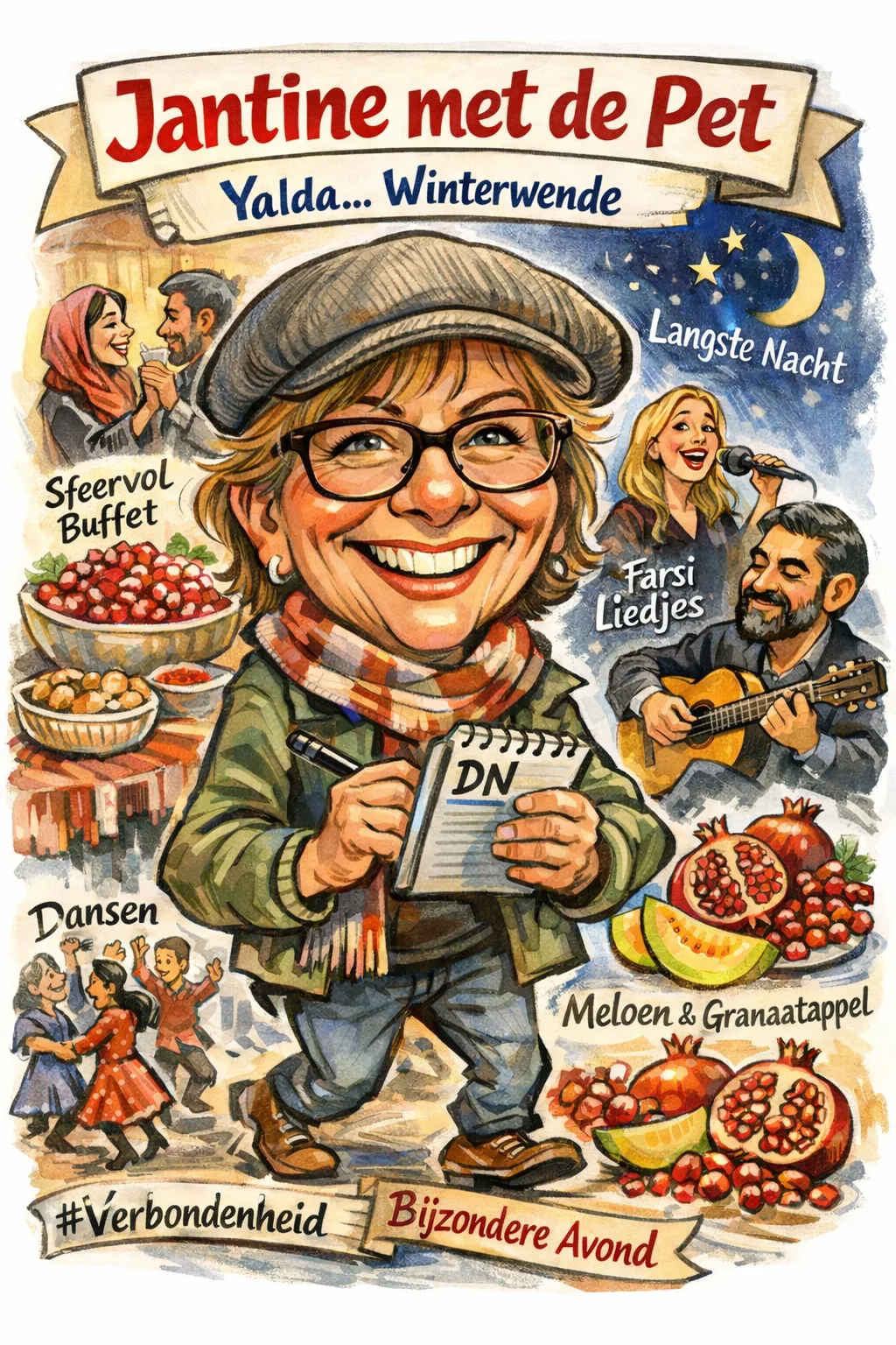 Jantine met de Pet Winnterwende