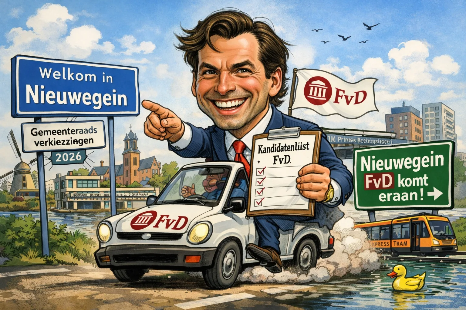 karikatuur FvD