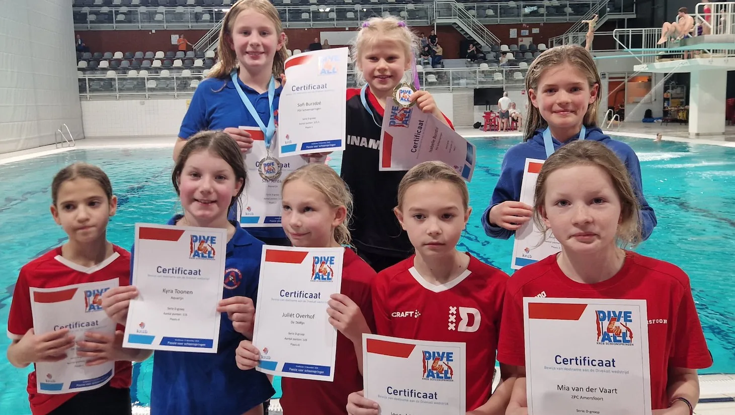 Meisjes D groep Aquarijn Schoonspringen