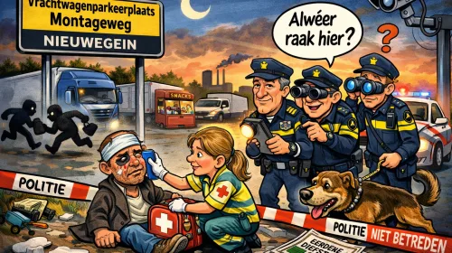 Overvalmelding Montageweg, ambulance ter plaatse, onderzoek loopt