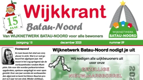 De wijkkrant voor de wijk Batau-Noord is weer uit