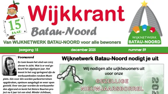 De wijkkrant voor de wijk Batau-Noord is weer uit