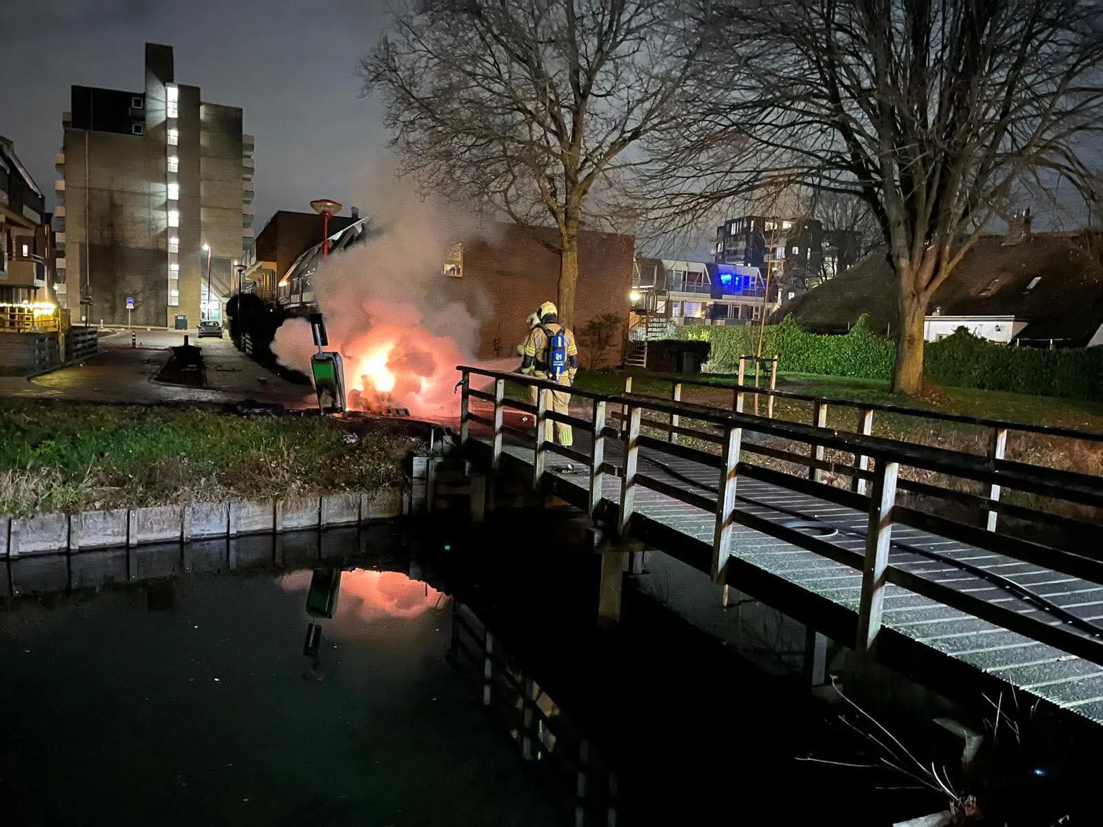 Brand bij brug Dukatenburg oud en nieuw 2025 2026