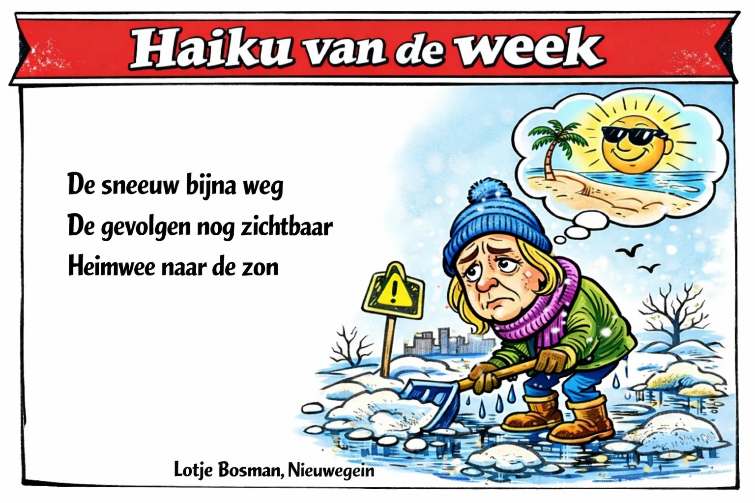 Haiku verdwijnen sneeuw
