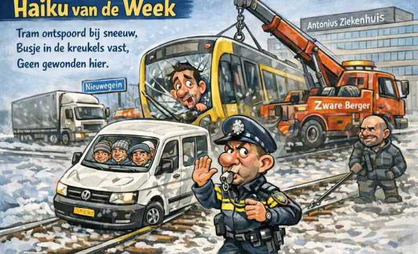 Haiku van de week: ‘Tram ontspoord bij het Antonius Ziekenhuis na aanrijding’