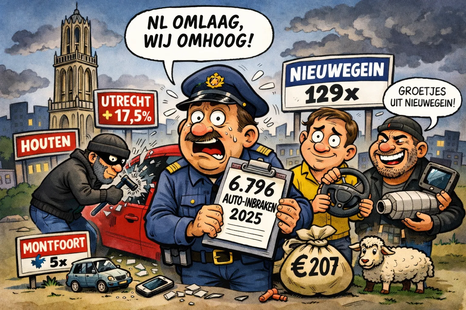 Steiging inbraak in autos