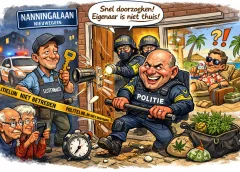 Inval op de Nanningalaan, politie houdt kaken op elkaar over aanleiding