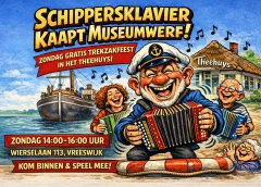 Schippersklavier kaapt Museumwerf