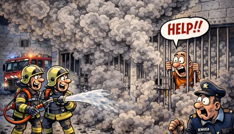 Brandweer naar PI Nieuwegein na rookontwikkeling, oorzaak bleek magnetron