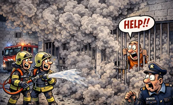 Brandweer naar PI Nieuwegein na rookontwikkeling, oorzaak bleek magnetron