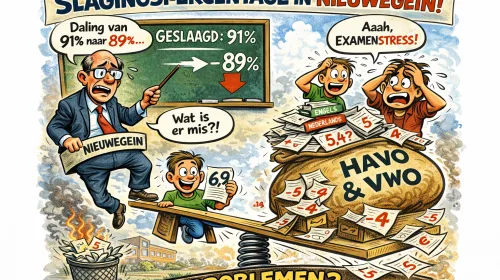 Slagingspercentage in Nieuwegein daalt naar 89 procent, vooral havo en vwo trekken het gemiddelde omlaag