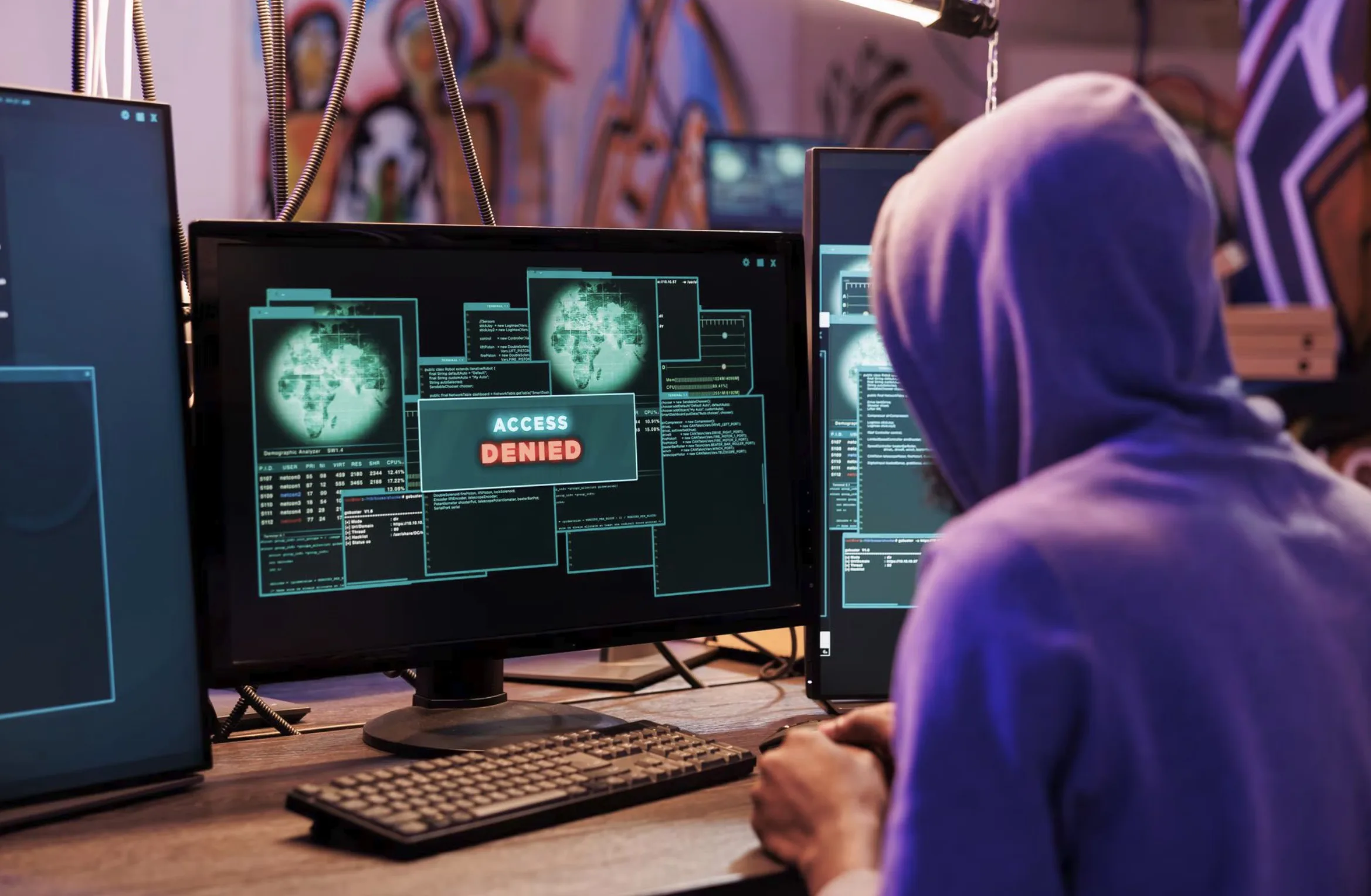 gegevensmisbuik man achter scherm