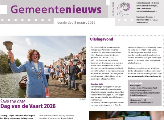 Gemeentenieuws 5 maart 2026