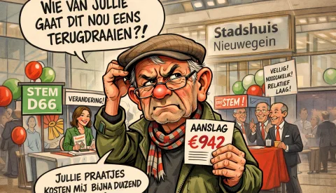 Flyers gratis, belastingen niet: Jan met de Pet loopt rond met 942 euro in zijn jaszak