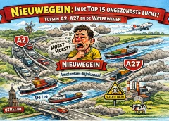 Nieuwegein in top 15 ongezondste lucht van Nederland