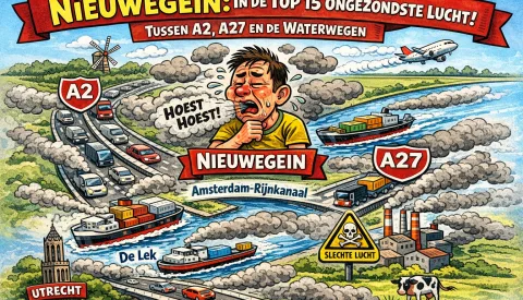 Nieuwegein in top 15 ongezondste lucht van Nederland