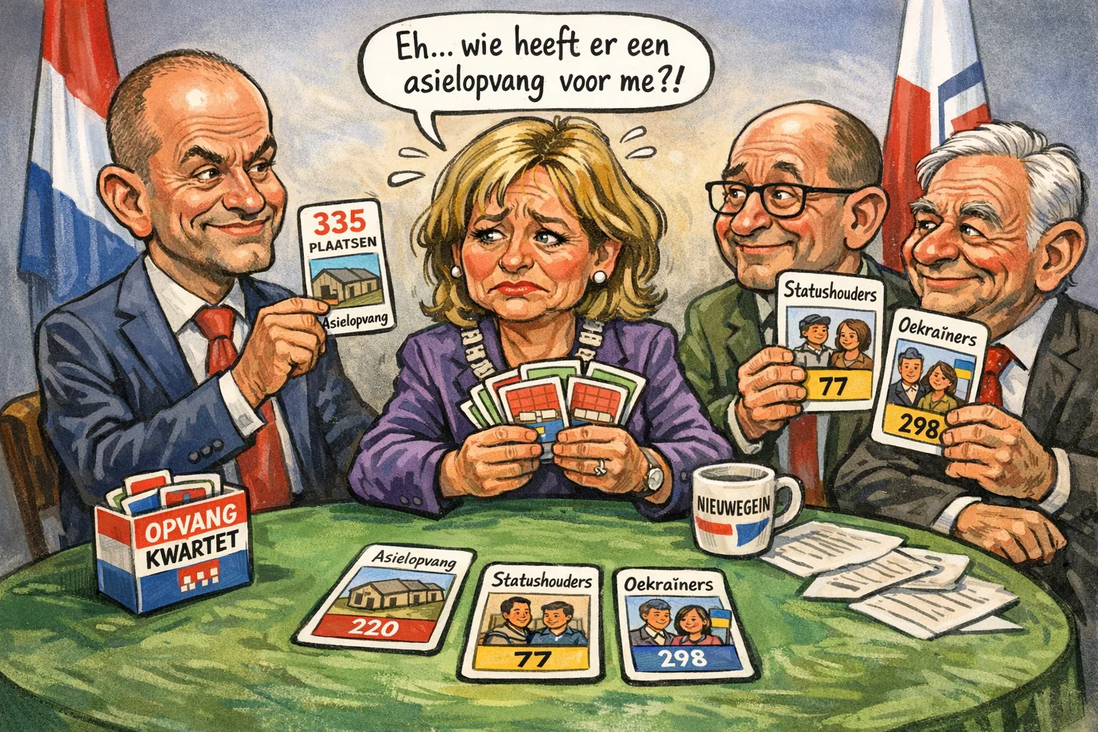 asiel kwartet statushouders karikatuur