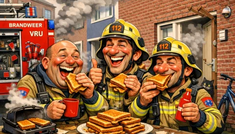 Brandweer rukt massaal uit in Blokhoeve, oorzaak blijkt… een vergeten tosti-apparaat