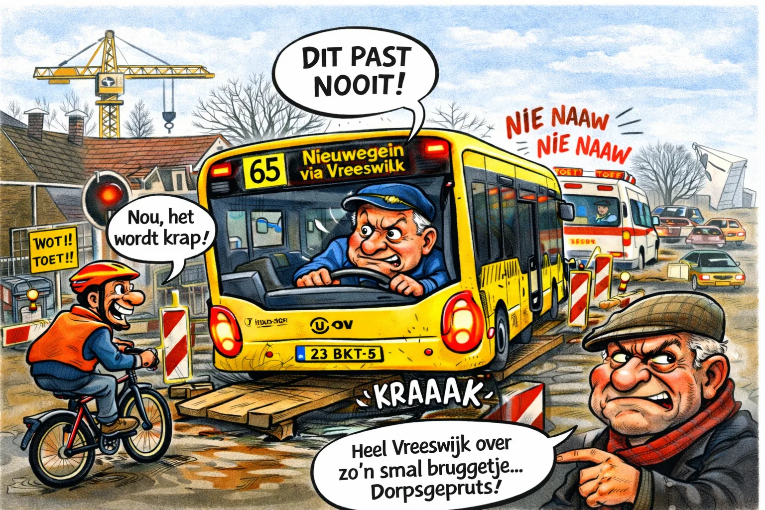 karikatuur dorpspraat