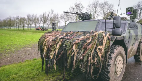Militairen zichtbaar in Nieuwegein, landmacht oefent in en rond de stad op 11 maart